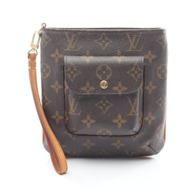 Louis Vuitton Partition Monogram Pouch Bag, Leather, Women's, Brown, M51901