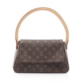 Louis Vuitton Mini Looping Monogram Handbag, Coated Canvas and Leather, Women's, Brown, M51147