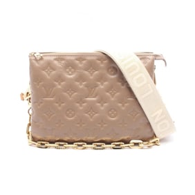 Louis Vuitton Coussin PM Monogram Shoulder Bag in Taupe Leather, Beige, Women's, M59277