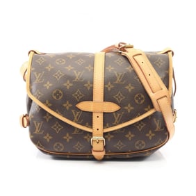 Louis Vuitton Saumur 30 Monogram Shoulder Bag in Coated Canvas and Leather, Brown, M42256