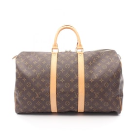 Louis Vuitton Keepall 45 Monogram Boston Bag, Coated Canvas and Leather, Brown, M41428, for Men