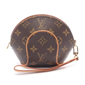 Louis Vuitton Mini Ellipse Monogram Pouch Bag, Leather, Women's, Brown, M51129