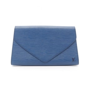 Louis Vuitton Art Deco Epi Toledo Blue Leather Second Bag/Clutch Bag, Women's, Blue, M52635