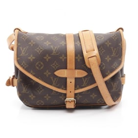Louis Vuitton Saumur 30 Monogram Shoulder Bag in Coated Canvas and Leather, Brown, M42256