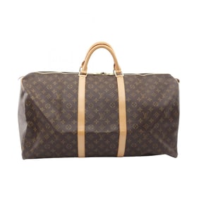 Louis Vuitton Keepall 60 Monogram Boston Bag, Coated Canvas and Leather, Brown, M41422, for Men