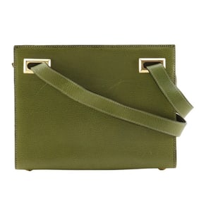 Salvatore Ferragamo shoulder bag E21.2709, green leather with zipper, for women