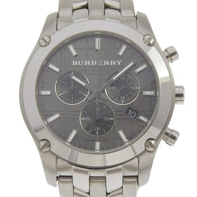 Burberry BU1850 Stainless Steel Quartz Chronograph Watch, Black Dial, Men's