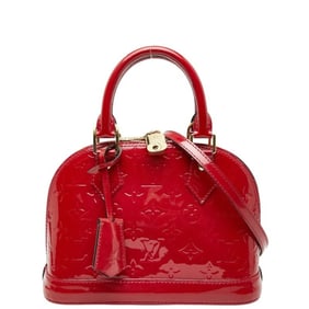 Louis Vuitton Monogram Vernis Alma BB Handbag/Shoulder Bag, 2-Way, M91606, Pomme d'Amour, Red Patent