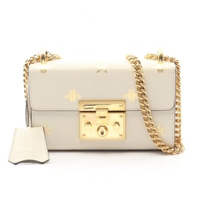 Gucci Beastar Shoulder Bag, Leather, Women's, White, 432182