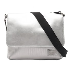 BVLGARI Millerige Shoulder Bag, Leather, Women's, Silver