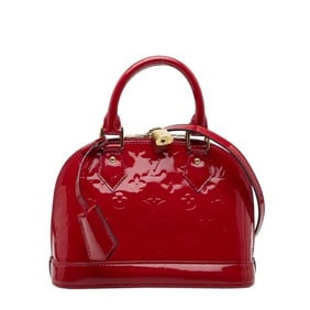 Louis Vuitton Monogram Vernis Alma BB Handbag/Shoulder Bag, 2-Way, M91606, Pomme d'Amour, Red Patent