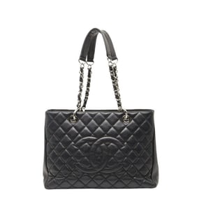 Chanel Coco Mark GST Chain Tote Bag Shoulder Black Caviar Skin Women's CHANEL
