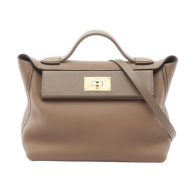 Hermes Hermès Sac Vingt Quatre 24 29 Togo Handbag, Women's, Beige, 075240CC