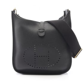 Hermes Hermès Evelyn 3 Trois PM Shoulder Bag in Taurillon Clemence Leather, Black