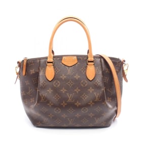 Louis Vuitton Turen PM Monogram Handbag, Coated Canvas and Leather, Women's, Brown, M48813