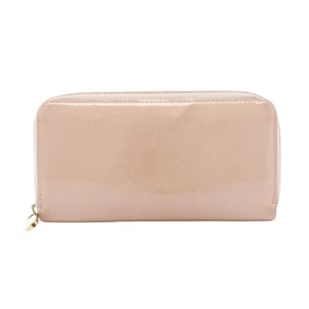 Louis Vuitton Zippy Wallet, Monogram Vernis Rose Ballerine, Round Long Patent Leather, Women's,