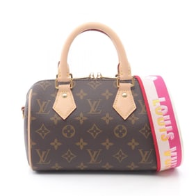 Louis Vuitton Speedy Bandouliere 20 Monogram Fuchsia Handbag, Coated Canvas and Leather, Women's,