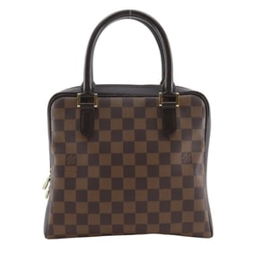 Louis Vuitton Brera Handbag N51150 Damier Canvas 1998 Brown VI0998 Double Zipper Women's
