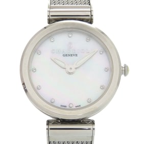 Unused Charriol FOREVER WATCH FE32.101.000 Stainless Steel White Shell Dial Quartz Wristwatch 1439