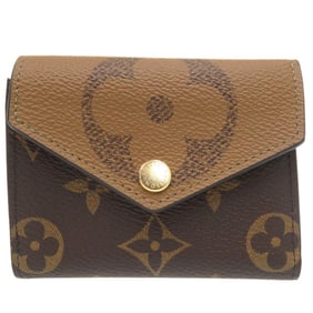 Louis Vuitton Portefeuille Zoe Monogram Tri-fold Wallet M80725 Canvas Brown 1115 LOUIS VUITTON