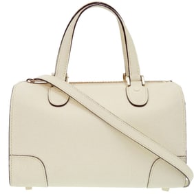 Valextra 2-Way Babila Mini Calfskin Handbag in White, 0922