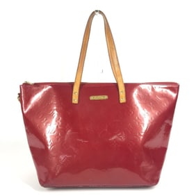 LOUIS VUITTON M93587 Monogram Vernis Bellevue GM Shoulder Tote Bag in Canvas, Women's, Red