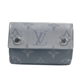 LOUIS VUITTON M45417 Monogram Eclipse Discovery Compact Wallet, Tri-fold Wallet in Canvas, Black,