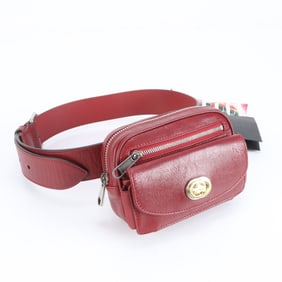Gucci Leather Waist Bag with Control Card 597676, Men's Pouch/Body