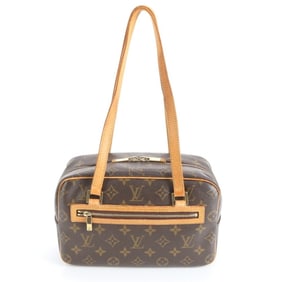 Louis Vuitton Monogram Cite MM M51182 Leather Shoulder Bag Tote Handbag Women's