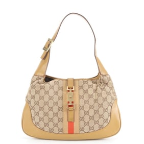 Gucci GG Canvas Jackie Leather Shoulder Bag with Control Card (001-3306) for Women