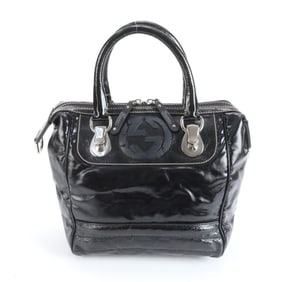 Gucci Interlocking G 181527 Leather Tote Handbag in Black for Women
