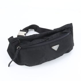 Prada Tessuto Nylon Triangle Logo 2-Way Body Bag/Waist Pouch for Men