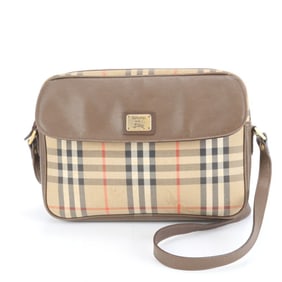 Burberry Nova Check Shadow Horse Leather Shoulder Bag/Crossbody Bag, Brown, Women's