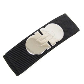 Salvatore Ferragamo Gancini 34 8092 Cotton,Metal Women's Barrette Black,Silver