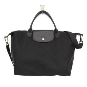 Longchamp Le Pliage Neo M 1515578001 Women's Leather,Nylon Handbag,Shoulder Bag Black