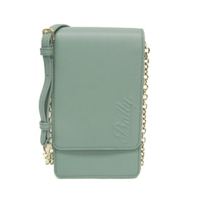 Bally LHOREN.O Women's Leather Pouch,Shoulder Bag Green