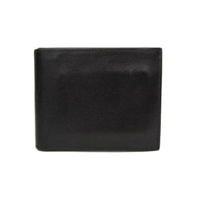 Hermes Citizen Twill Compact Men's Leather Bill Wallet (bi-fold) Black