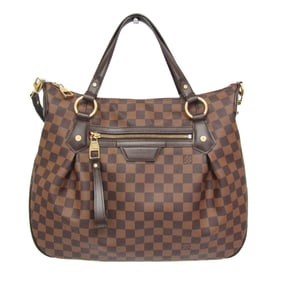 Louis Vuitton Damier Evora MM N41131 Women's Handbag,Shoulder Bag Brown,Ebene