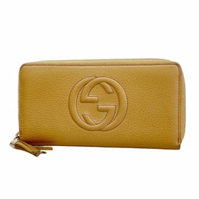 Gucci Soho Long Wallet 598187 Leather Brown Women's