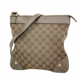 Gucci GG Canvas Shoulder Bag 272396 Brown Women's