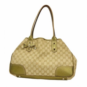 Gucci GG Canvas Princess Tote Bag 163805 Brown Gold Women's