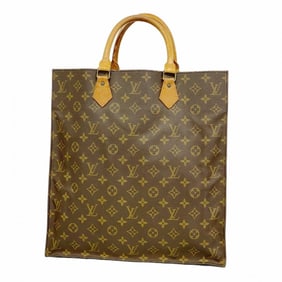 Louis Vuitton Monogram Sac Plat Tote Bag M51140 Brown Women's