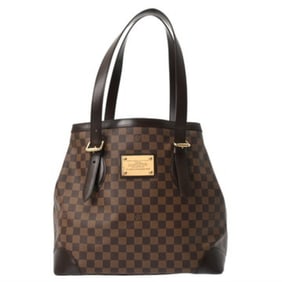 LOUIS VUITTON Damier Hampstead GM Brown N51203 Women's Canvas Handbag, AB Rank, Pre-owned, Ginzo