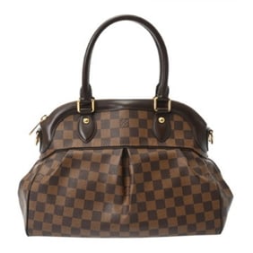 LOUIS VUITTON Damier Trevi PM Brown N51997 Boys' Canvas Handbag, Condition: AB, Pre-owned, Ginzo