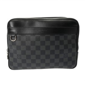 LOUIS VUITTON Damier Graphite Trocadero Messenger Bag PM Black/Grey N40087 Men's Canvas Shoulder
