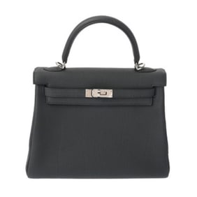 HERMES Kelly 25, Inner Stitching, Ardoise, W Stamp (circa 2024), Women's Togo 2-Way Bag, Like New,