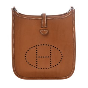 HERMES Evelyn TPM Fauve W Stamp (circa 2024) Women's Taurillon Clemence Shoulder Bag, Unused, Ginzo