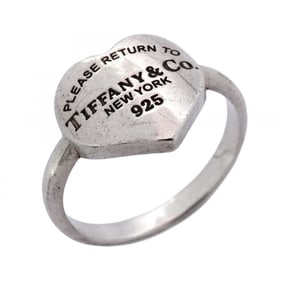 Tiffany Return to Heart Ring, Silver 925, Size 11, Women's