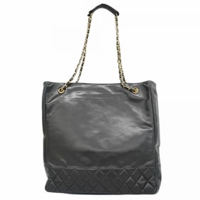 Chanel Shoulder Bag Chain Lambskin Black Women's