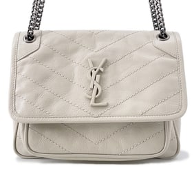 Yves Saint Laurent Niki Baby Leather Bag 6331600EN049207 SAINT LAURENT PARIS White